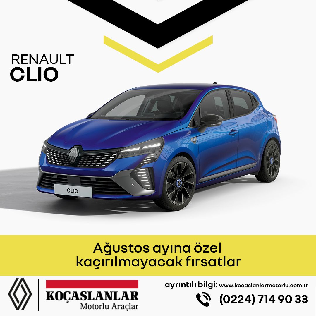 Renault Clio Ağustos Ayına Özel Kaçırılmayacak Fırsatlar!